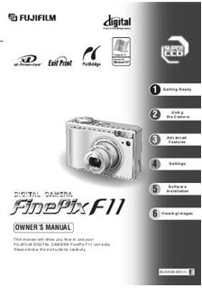 Fujifilm FinePix F11 manual. Camera Instructions.